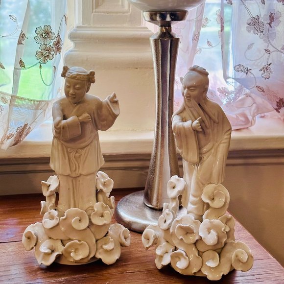 Pair of blanc de Chine porcelain figurines - Picture 4 of 16